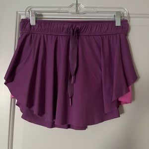 free people movement on point heliotrope skort